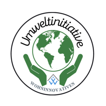 Das runde, grün - schwarze Logo der Wohninnovativen Umweltinitiative